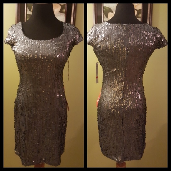 Snap Dresses & Skirts - Charcoal Sequinned Party Dress❤